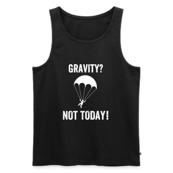 Gravity? Not Today! - Männer Premium Bio Tank Top - Schwarz - Vorne - Michal (187cm)