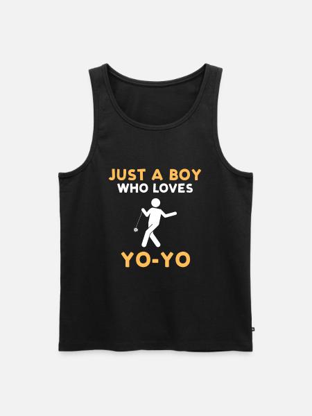 Bare en dreng, der elsker Yoyo - Herre Premium økologisk tanktop - sort