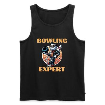 Bowling Expert - Men's Premium Organic Tank Top - black - Front - AI Model Male 178 light (178cm)