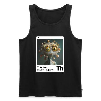 AI am thorium (wt) mode périodique nerdstyle nerd - Débardeur bio Premium Homme - noir - Devant - AI Model Male 178 light (178cm)