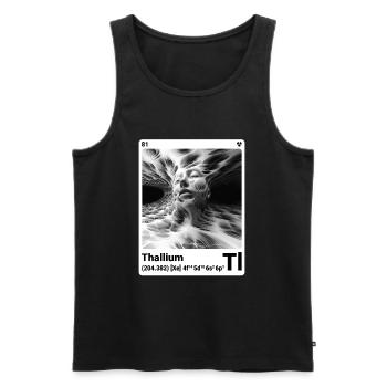 AI am Thallium (at) Mode periodictable Stil - Männer Premium Bio Tank Top - Schwarz - Vorne - AI Model Male 178 light (178cm)