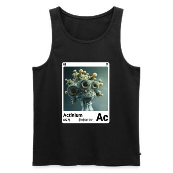 Actinium - Ac - Élément chimique 089 - Débardeur bio Premium Homme - noir - Devant - AI Model Male 178 light (178cm)