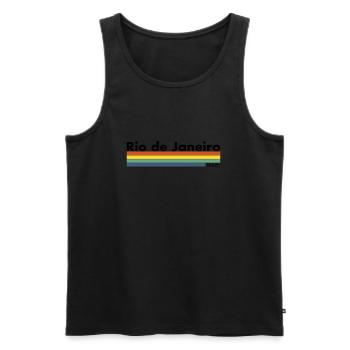 Rio de Janeiro Brazil Retro Brazilian - Men's Premium Organic Tank Top - black - Front - Michal (187cm)