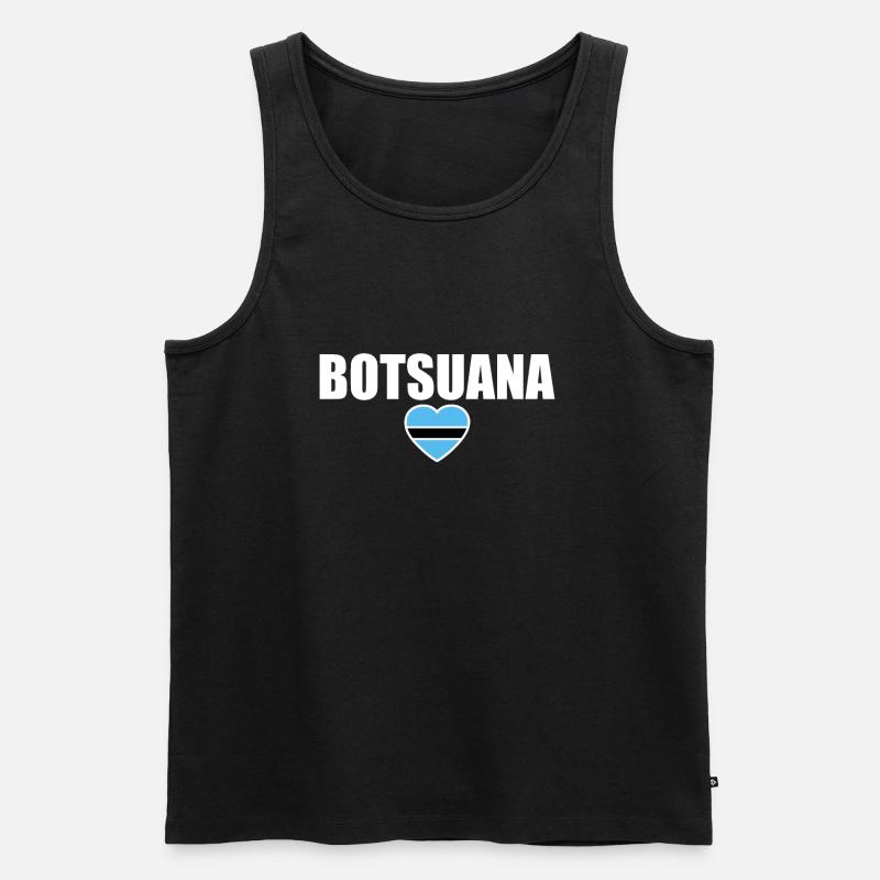 Botsuana Botswana Botsuanische Flagge - Männer Premium Bio Tank Top - Schwarz
