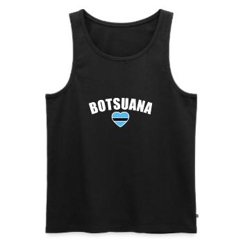 Botsuana Botswana Botsuanische Flagge - Männer Premium Bio Tank Top - Schwarz - Vorne - Michal (187cm)