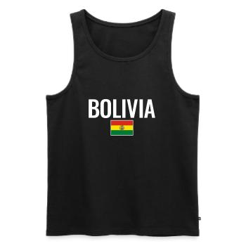 Bolivia Bolivien Bolivianische Flagge Bolivianer - Männer Premium Bio Tank Top - Schwarz - Vorne - Michal (187cm)
