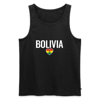 Bolivia Bolivien Bolivianische Flagge Bolivianer - Männer Premium Bio Tank Top - Schwarz - Vorne - Michal (187cm)