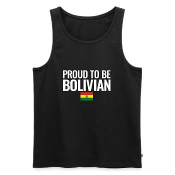 Fier d’être bolivien Bolivie Drapeau bolivien - Débardeur bio Premium Homme - noir - Devant - Michal (187cm)