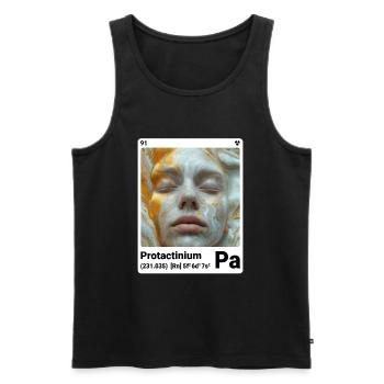 Protactinum - Pa - Élément chimique 091 - Débardeur bio Premium Homme - noir - Devant - AI Model Male 178 light (178cm)