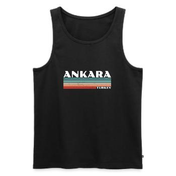 Ankara Turkey Retro Turkey Turkish Turk - Men's Premium Organic Tank Top - black - Front - Michal (187cm)