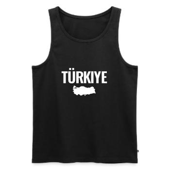 Türkiye Map Turkey Turkish - Men's Premium Organic Tank Top - black - Front - Michal (187cm)