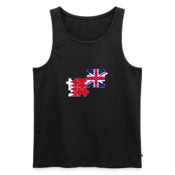 Bahrain UK Flag British Bahraini - Men's Premium Organic Tank Top - black - Front - AI Model Male 178 light (178cm)