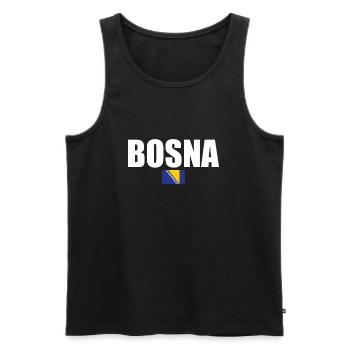 Bosna Bosnia Bosnian Flag Bosnians - Men's Premium Organic Tank Top - black - Front - AI Model Male 178 light (178cm)