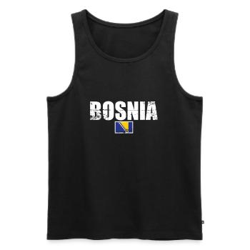 Bosnie Bosnie Vintage Drapeau bosniaque - Débardeur bio Premium Homme - noir - Devant - Michal (187cm)