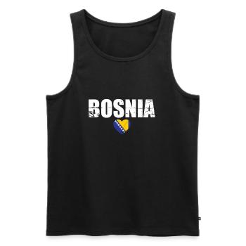 Bosnie Bosnie Vintage Drapeau bosniaque - Débardeur bio Premium Homme - noir - Devant - Michal (187cm)