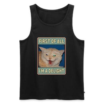 First Of All I'm A Delight - Men's Premium Organic Tank Top - black - Front - Michal (187cm)