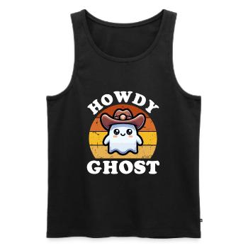 Howdy Ghost Vintage Sunset - Men's Premium Organic Tank Top - black - Front - Michal (187cm)