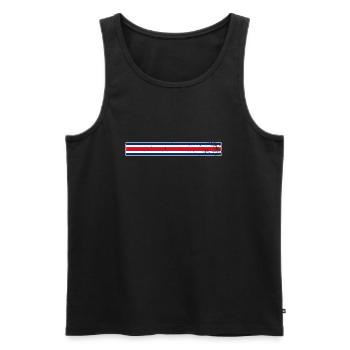 Costa Rica Vintage Costa Rican Flag - Men's Premium Organic Tank Top - black - Front - AI Model Male 178 light (178cm)