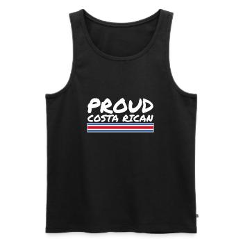 Proud Costa Rican Costa Rican Flag - Men's Premium Organic Tank Top - black - Front - AI Model Male 178 light (178cm)
