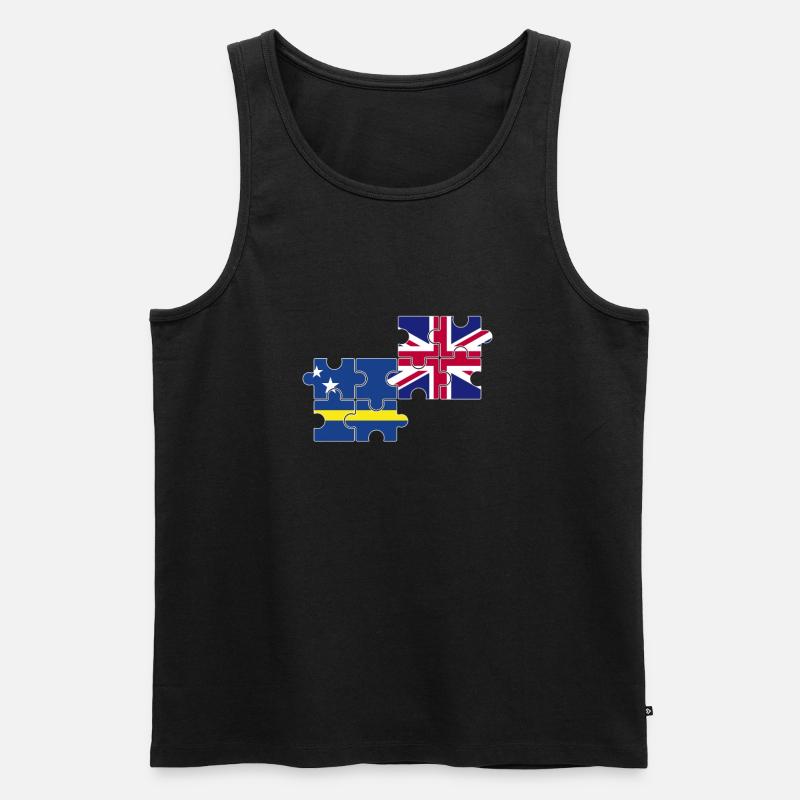 Curaçao UK Flagge - Männer Premium Bio Tank Top - Schwarz