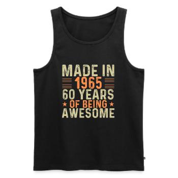 Made In 1965 60 Years Of Being Awesome - Men's Premium Organic Tank Top - black - Front - Michal (187cm)