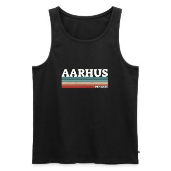 Aarhus Denmark Dänemark Dänische Stolzer Däne - Männer Premium Bio Tank Top - Schwarz - Vorne - Michal (187cm)
