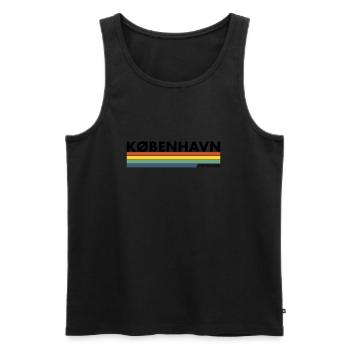 København Denmark Denmark Danish Proud Dane - Men's Premium Organic Tank Top - black - Front - AI Model Male 178 light (178cm)