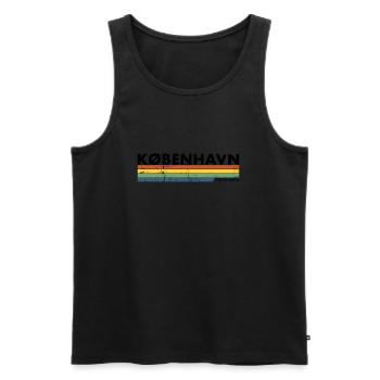 København Denmark Denmark Vintage Danish - Men's Premium Organic Tank Top - black - Front - Michal (187cm)