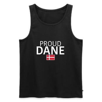 Fier Danois Danemark Drapeau danois Danois - Débardeur bio Premium Homme - noir - Devant - AI Model Male 178 light (178cm)