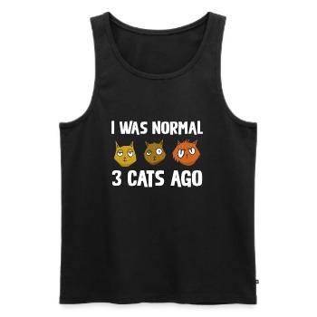 Ich War Vor 3 Katzen Normal Lustiges Katzenmotiv - Männer Premium Bio Tank Top - Schwarz - Vorne - Michal (187cm)