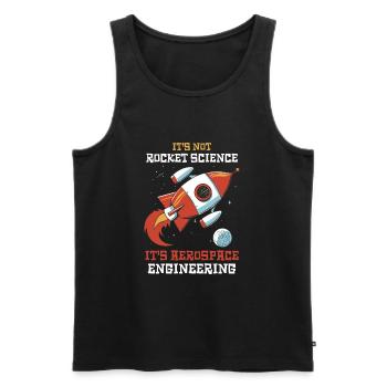 It is not rocket science aerospace and - Men's Premium Organic Tank Top - black - Front - AI Model Male 178 light (178cm)