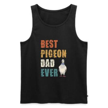 Best pigeon dad ever - Men's Premium Organic Tank Top - black - Front - Michal (187cm)