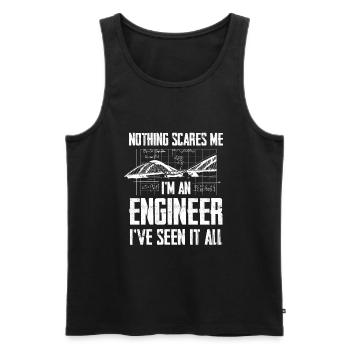Graphique Engineer Nothing Scares Me - Débardeur bio Premium Homme - noir - Devant - AI Model Male 178 light (178cm)
