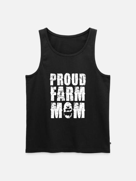 Proud Farm Mama Statement - Men's Premium Organic Tank Top - black