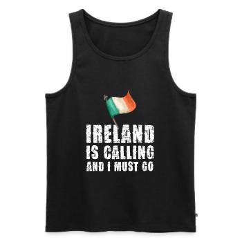 L’Irlande m’appelle et je dois y aller - Débardeur bio Premium Homme - noir - Devant - Michal (187cm)