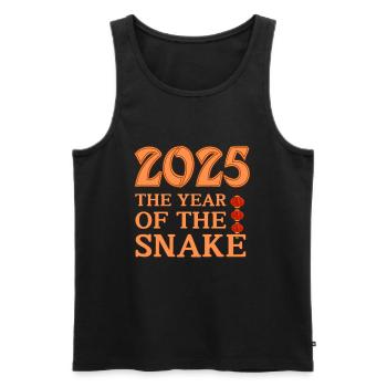 L’Année du Serpent 2025 - Année Chinoise - Débardeur bio Premium Homme - noir - Devant - Michal (187cm)
