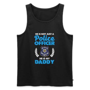 He's not just a cop, he's my dad - Men's Premium Organic Tank Top - black - Front - AI Model Male 178 light (178cm)