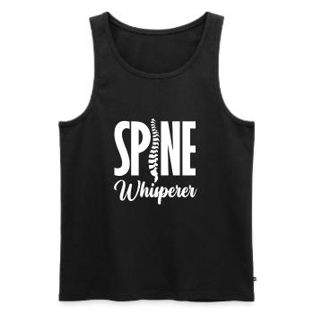 Spine Whisperer Anatomie Kunstwerk - Männer Premium Bio Tank Top - Schwarz - Vorne - AI Model Male 178 light (178cm)