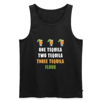 Une tequila Deux Tequila Trois Tequila Sol - Débardeur bio Premium Homme - noir - Devant - AI Model Male 178 light (178cm)