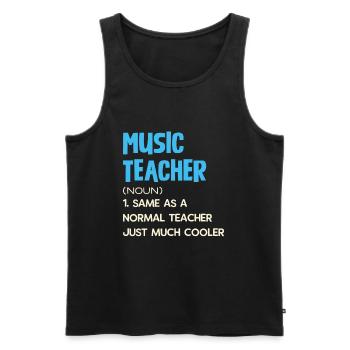 Musiklehrer Definition Cooler Lehrer Idee - Männer Premium Bio Tank Top - Schwarz - Vorne - AI Model Male 178 light (178cm)