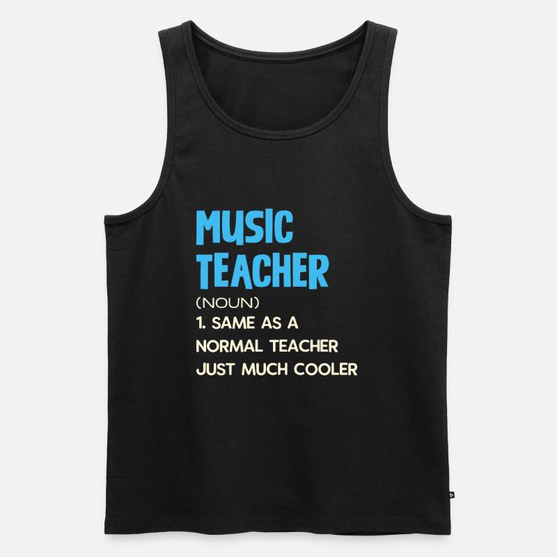 Musiklehrer Definition Cooler Lehrer Idee - Männer Premium Bio Tank Top - Schwarz