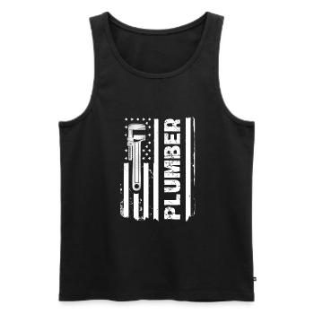 Installateur Flagge Werkzeug Stilvoll - Männer Premium Bio Tank Top - Schwarz - Vorne - AI Model Male 178 light (178cm)