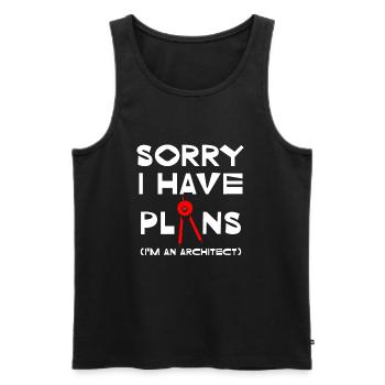 Sorry I Have Plans Architektur Humor - Männer Premium Bio Tank Top - Schwarz - Vorne - AI Model Male 178 light (178cm)