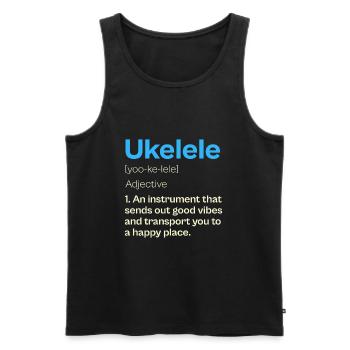 Ukelele Definition Gute Vibes Musik - Männer Premium Bio Tank Top - Schwarz - Vorne - AI Model Male 178 light (178cm)