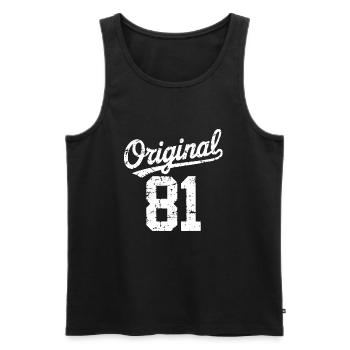 Original 81 - 44 Years Birthday - Men's Premium Organic Tank Top - black - Front - Michal (187cm)
