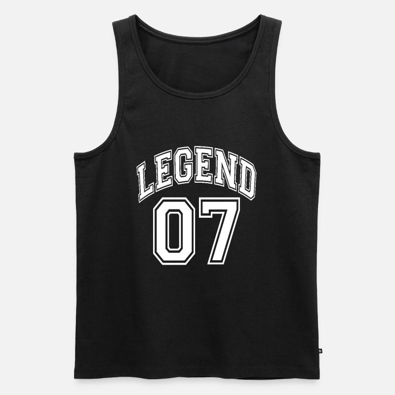 Legend 07 - Männer Premium Bio Tank Top - Schwarz