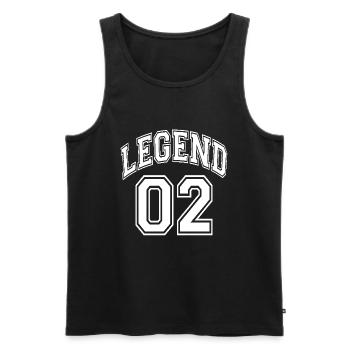 Legend 02 - Männer Premium Bio Tank Top - Schwarz - Vorne - AI Model Male 178 light (178cm)