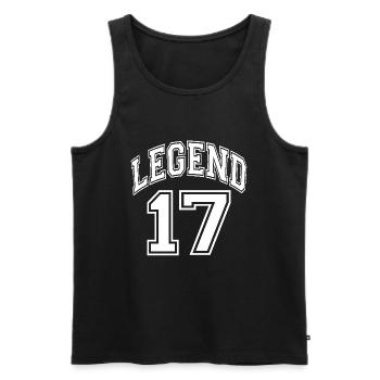 Legend 17 - Men's Premium Organic Tank Top - black - Front - Michal (187cm)