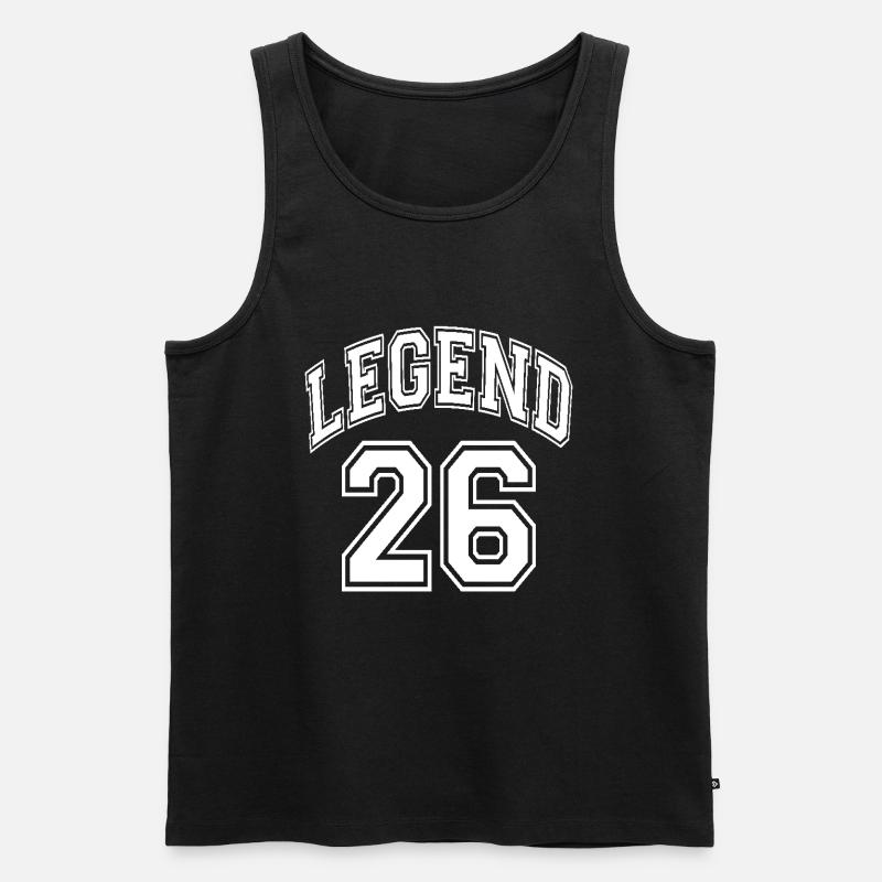 Legend 26 - Männer Premium Bio Tank Top - Schwarz