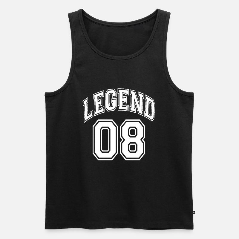 Legend 08 - Männer Premium Bio Tank Top - Schwarz